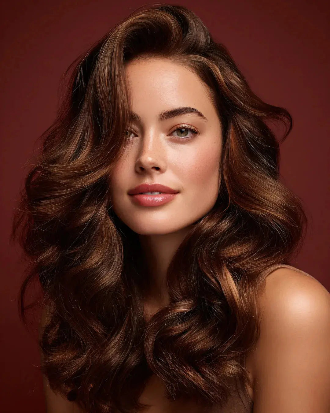 femme avec de très jolies cheveux bien bouclés
