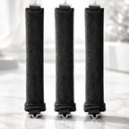 3 rouleaux, bigoudis sans chaleur noir