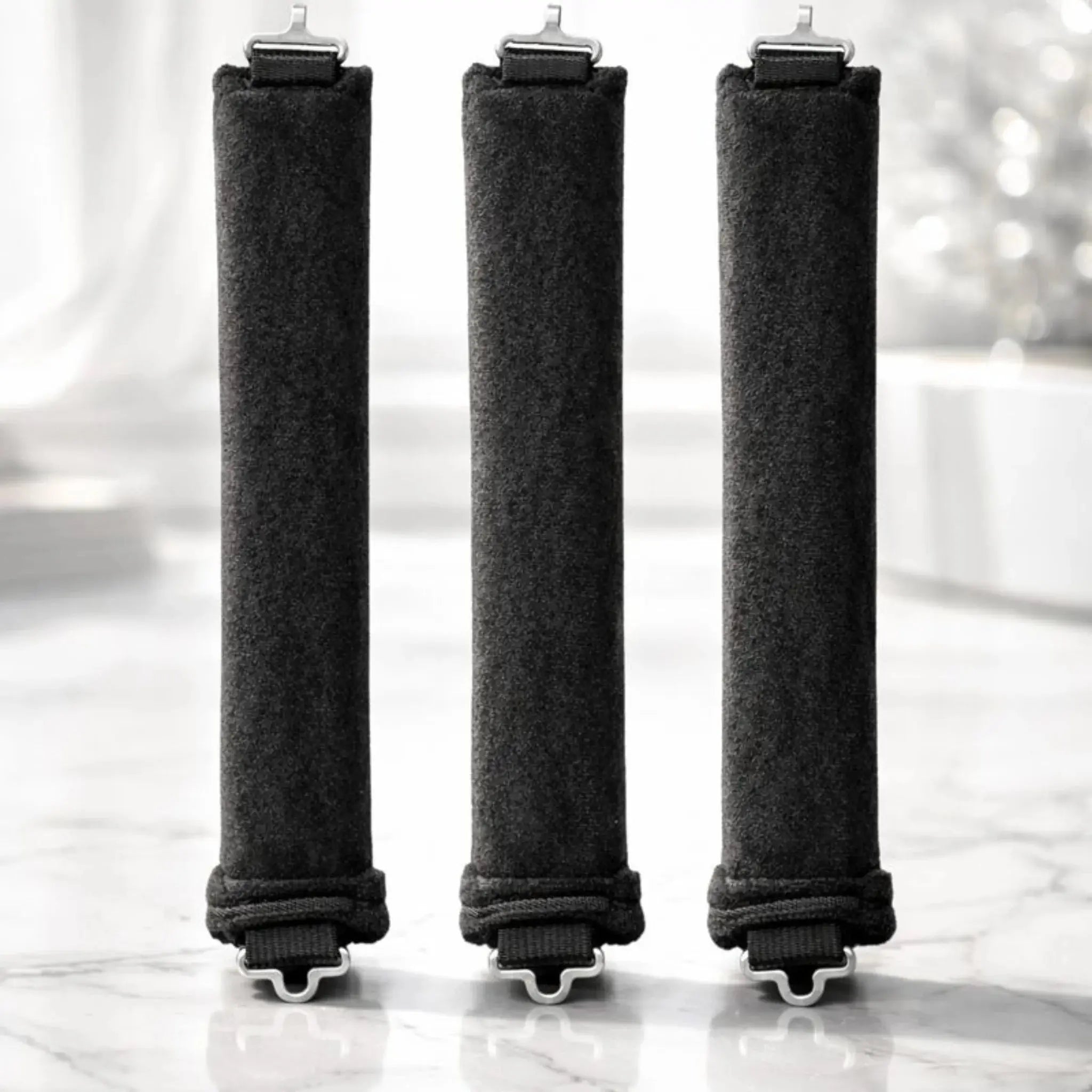 3 rouleaux, bigoudis sans chaleur noir