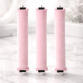 3 rouleaux, bigoudis sans chaleur rose