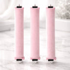 3 rouleaux, bigoudis sans chaleur rose