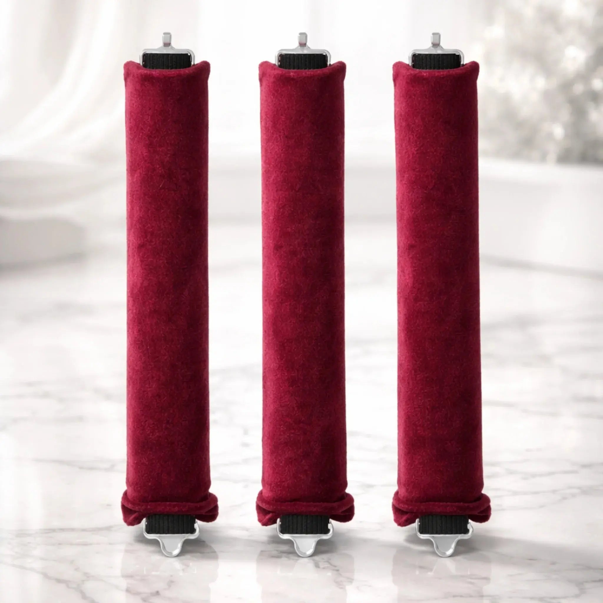 3 rouleaux, bigoudis sans chaleur rouge